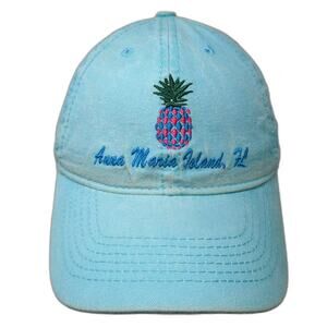 Alvin's Island Anna Maria Island Pineapple Hat Blue Baseball Cap OS Strapback